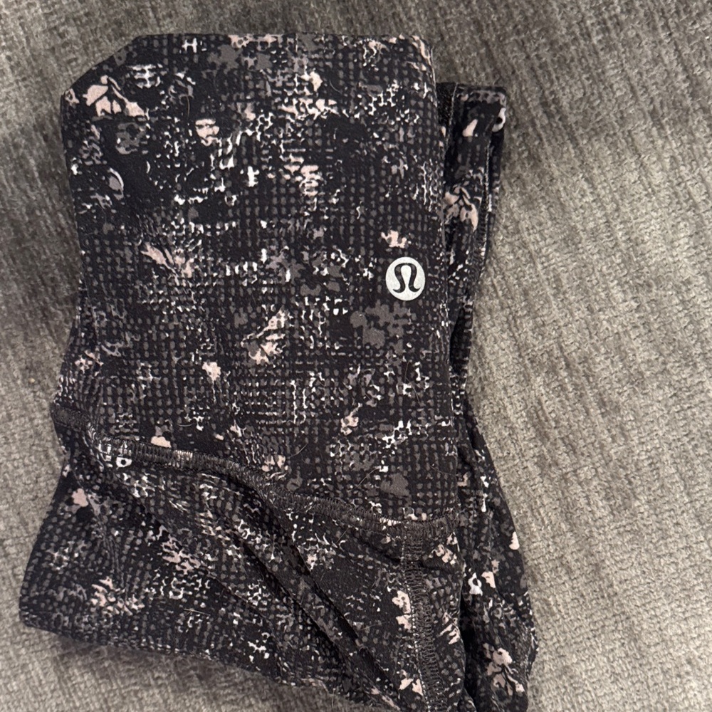 lululemon athletica Black and Pink Patterned Leggings